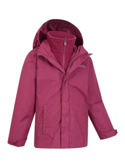 Rouge bordeaux - Mountain Warehouse a fait une chute de 3-en-1 Veste imperméable