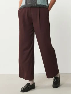 Rouge bordeaux - Pantalon ample à dos élastique
