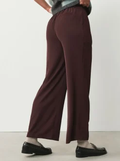 Rouge bordeaux - Pantalon ample à dos élastique