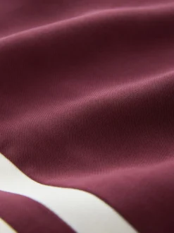 Rouge bordeaux - Pantalon large à bande latérale