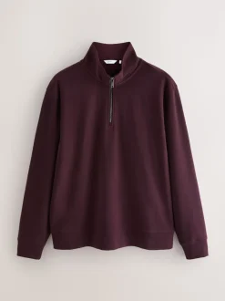 Rouge bordeaux - Polaire douce à col zippé