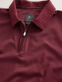 Rouge bordeaux - Polo à col intelligent Manches courtes