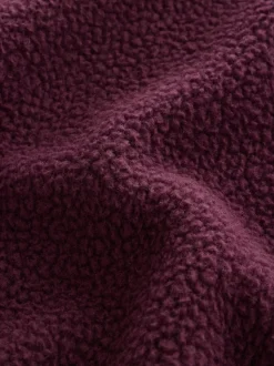 Rouge bordeaux - Quart de zip - Polaire en peau de mouton