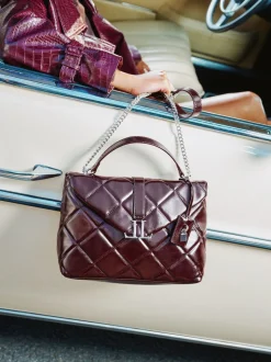 Rouge bordeaux - Sac épaule Lipsy matelassé avec chaîne