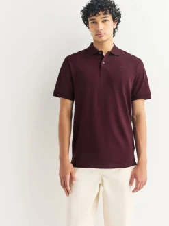 Rouge bordeaux - Slim Fit (Slim Fit) - Polo Manches courtes Pique