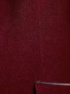 Rouge bordeaux - Slim Fit (Slim Fit) - Blazer Signature Pontoglio en velours italien avec revers châle