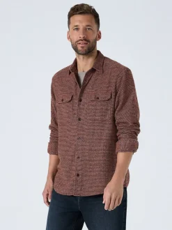 Rouge bordeaux - Surchemise texturée Veste-chemise