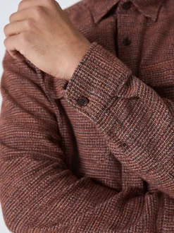Rouge bordeaux - Surchemise texturée Veste-chemise