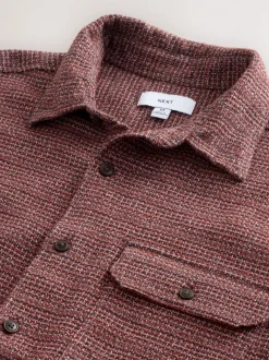 Rouge bordeaux - Surchemise texturée Veste-chemise