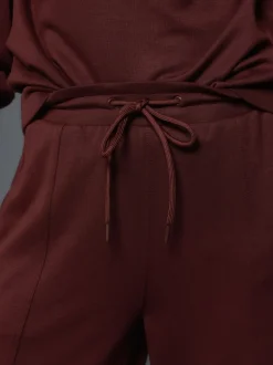 Rouge bordeaux - Survêtement en jersey haut de gamme