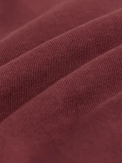 Rouge bordeaux - T-shirt épais décontracté à manches longues (3-16ans)