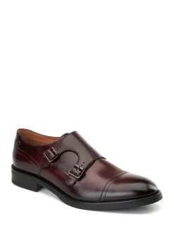 Rouge Bordo - Chaussure Base London Taper Monk