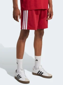 Rouge foncé - adidas Essentiel 3-Court en éponge Rayure