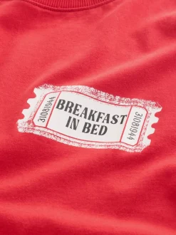 Rouge graphique - Pyjama à manches courtes