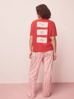 Rouge graphique - Pyjama à manches courtes