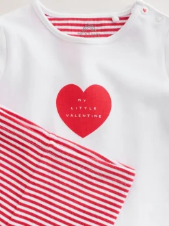 Rouge Little Valentine - Ensemble t-shirt et legging bébé (0mois-2ans)