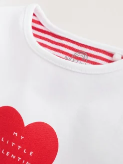 Rouge Little Valentine - Ensemble t-shirt et legging bébé (0mois-2ans)