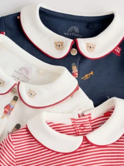 Rouge motif ours - Combinaisons de nuit pour bébé 3 Pack (0-2ans)