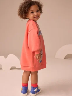 Rouge motif personnage - Robe en molleton décontractée (3mois à7ans)