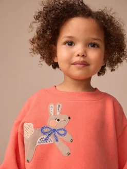 Rouge motif personnage - Robe en molleton décontractée (3mois à7ans)