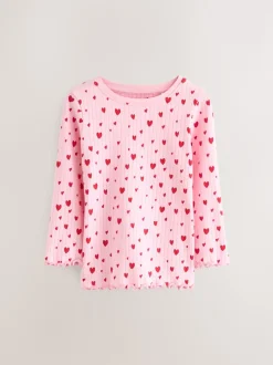 Rouge Nœud/ Cœur - Lot de 3 pyjamas Snuggle (9mois-16ans)
