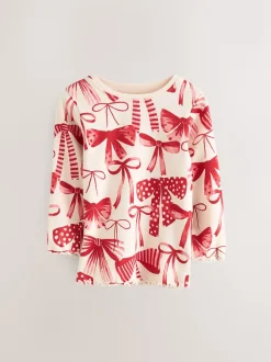 Rouge Nœud/ Cœur - Lot de 3 pyjamas Snuggle (9mois-16ans)