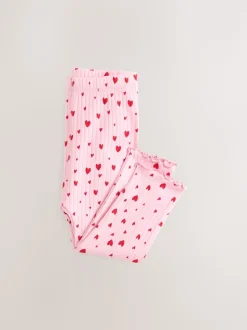Rouge Nœud/ Cœur - Lot de 3 pyjamas Snuggle (9mois-16ans)