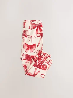 Rouge Nœud/ Cœur - Lot de 3 pyjamas Snuggle (9mois-16ans)