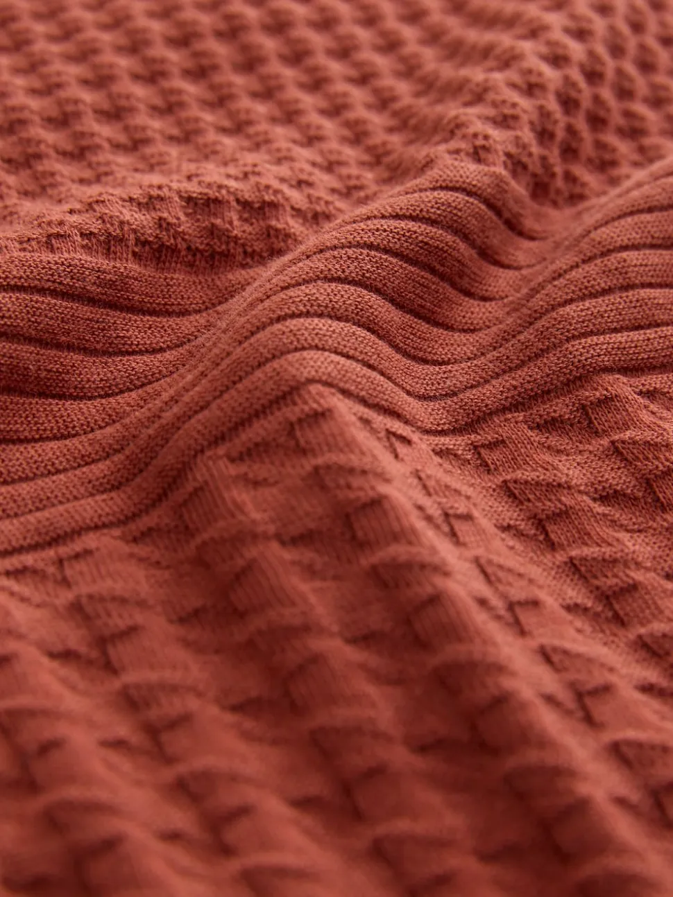 Rouge rouille - Ajustement régulier - Polo habillé en jacquard