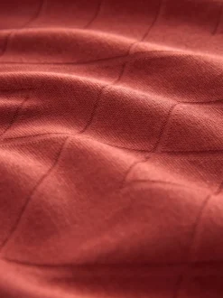 Rouge rouille - Ajustement régulier - Polo habillé en jacquard