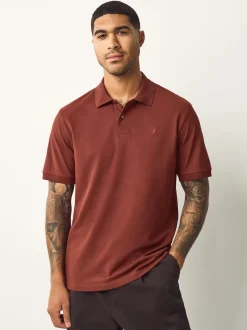 Rouge rouille - Ajustement régulier - Polo Manches courtes Pique