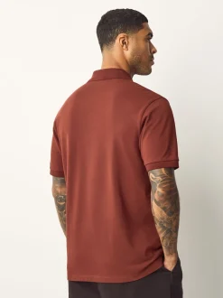 Rouge rouille - Ajustement régulier - Polo Manches courtes Pique