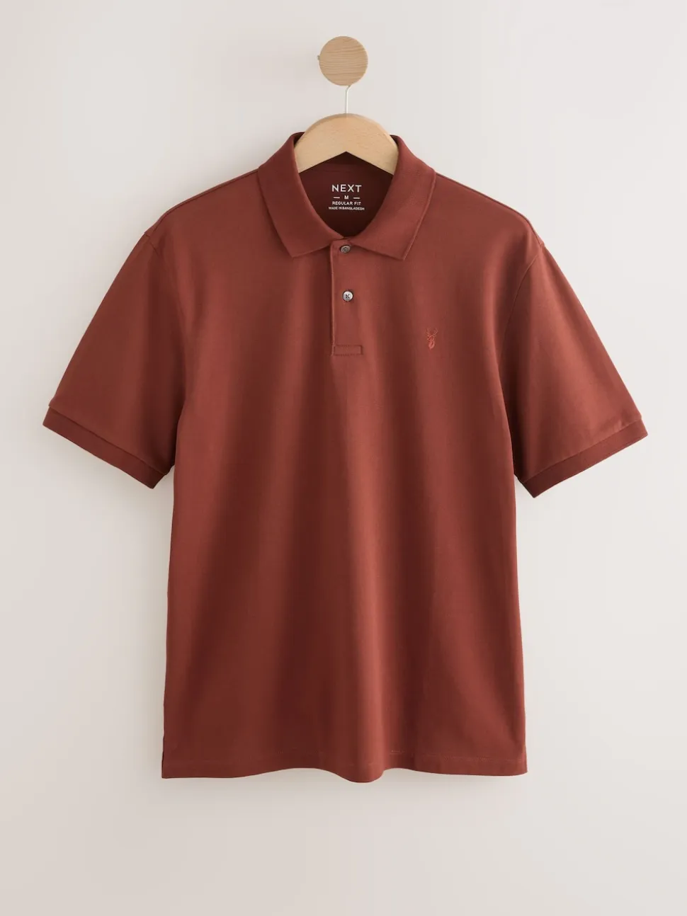 Rouge rouille - Ajustement régulier - Polo Manches courtes Pique