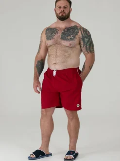 Rouge vif - Short de bain D555 YARROW