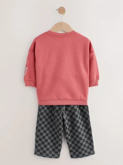 Rouge/anthracite - Ensemble sweat-shirt et jogging Cars Crew (9mois à8ans)