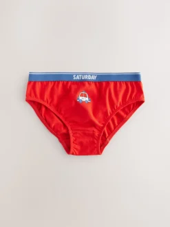 Rouge/bleu motif véhicules d'urgence - Lot de 7 slips en coton (1.5-10ans)