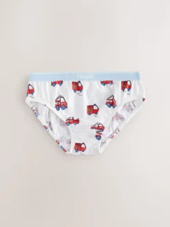 Rouge/bleu motif véhicules d'urgence - Lot de 7 slips en coton (1.5-10ans)