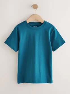 Rouge/bleu/marine/neutre - Lot de 4 t-shirts à manches courtes (3-16 ans)