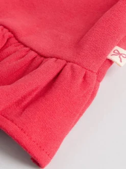 Rouge/crème - Ensemble 2 pièces avec pulls et leggings à nœud bébé (0mois-2ans)