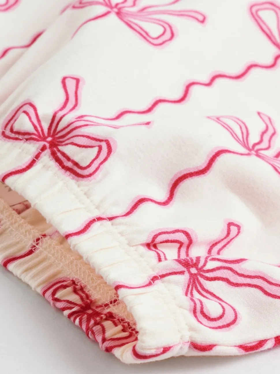 Rouge/crème - Ensemble 2 pièces avec pulls et leggings à nœud bébé (0mois-2ans)