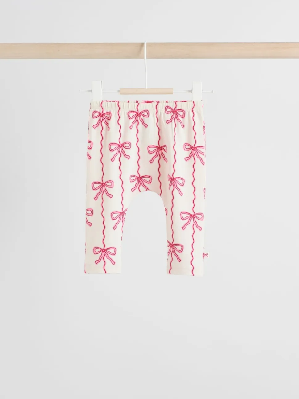 Rouge/crème - Ensemble 2 pièces avec pulls et leggings à nœud bébé (0mois-2ans)