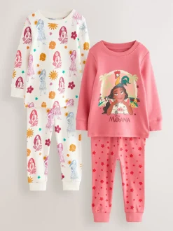 Rouge/Ecru - Lot de 2 pyjamas Moana Se blottir (9mois à10ans)
