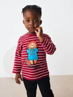 Rouge/Ecru - T-shirt Paddington à manches longues (12mois-8ans)