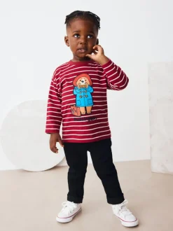 Rouge/Ecru - T-shirt Paddington à manches longues (12mois-8ans)