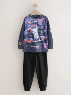 Rouge/Noir - Lot de 2 pyjamas à manches longues (3-16ans)