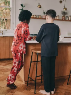 Rouge/noir motif football - Lot de 2 pyjamas à manches longues (3-16ans)