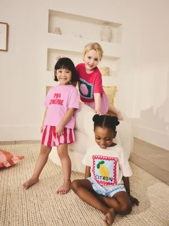 Rouge/rose Ma Cherie - Pyjama court 3 Pack (9mois-16ans)