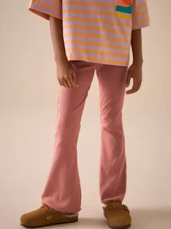 Rouille et rose - Leggings évasés à côtes (3-16ans)