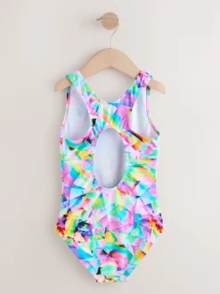 Résumé multicolore - Maillot de bain sport à dos ouvert (3-16ans)