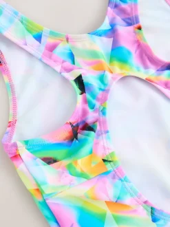 Résumé multicolore - Maillot de bain sport à dos ouvert (3-16ans)
